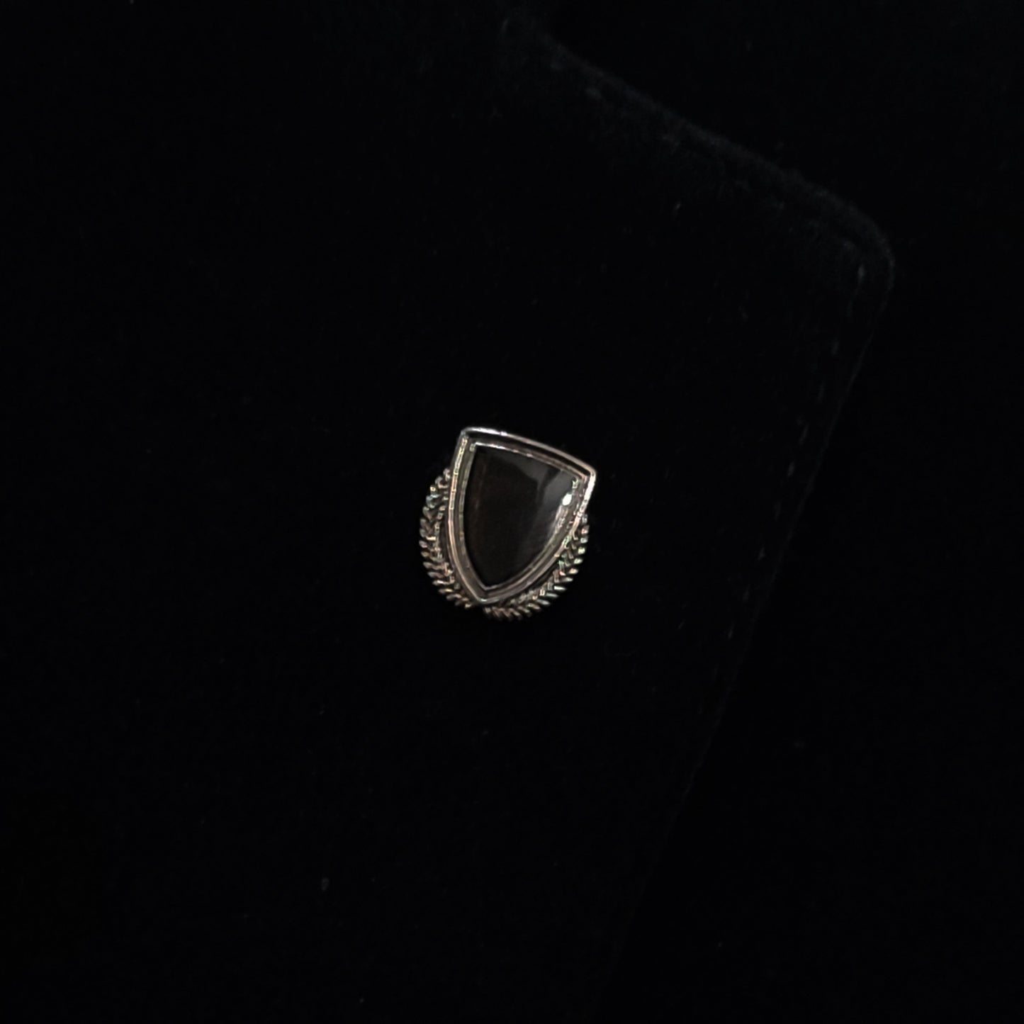 Black Shield Lapel Pin