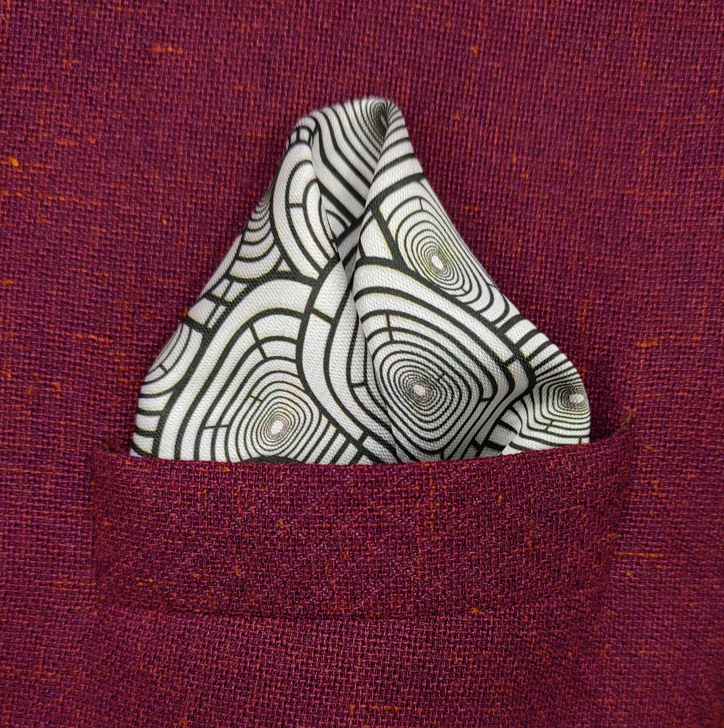 Silver Mirage- Silk Pocket Square for Men