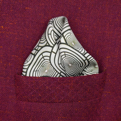 Silver Mirage- Silk Pocket Square for Men