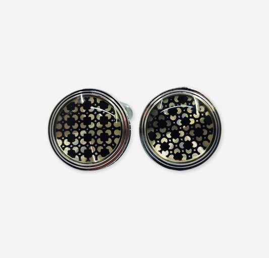 Shiny Black Designed Cufflinks