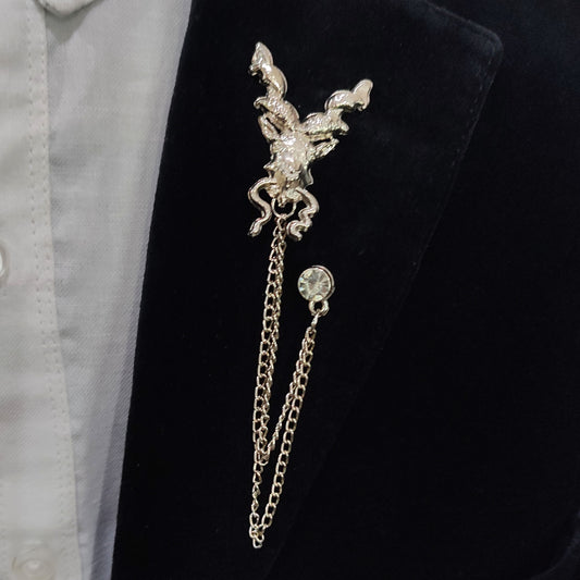 Markhor with chain Lapel pin