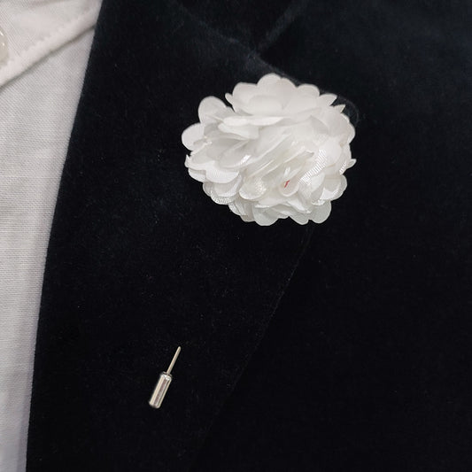 White Rose Lapel pin