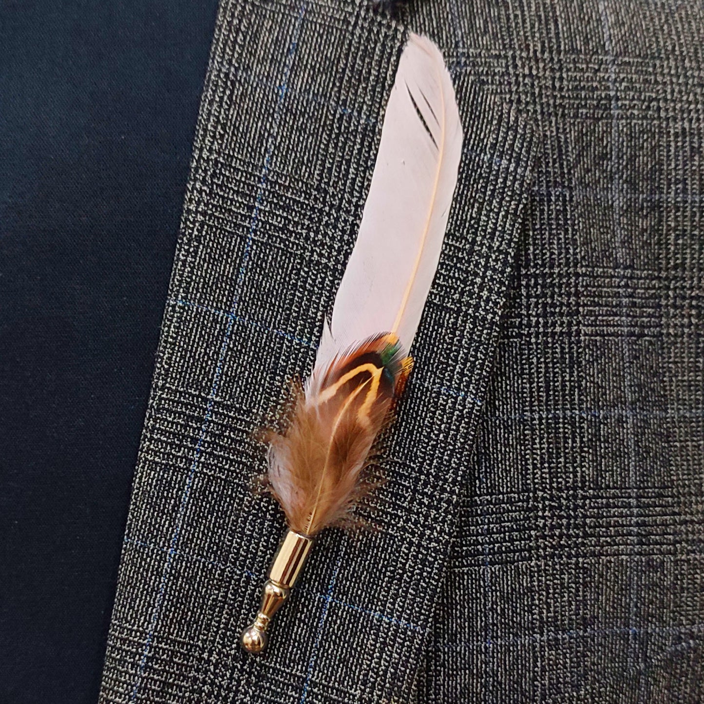 White Feather Lapel Pin