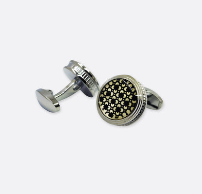 Shiny Black Designed Cufflinks