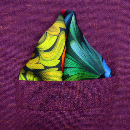 Aurora Flourish-Silk Pocket Square for Men