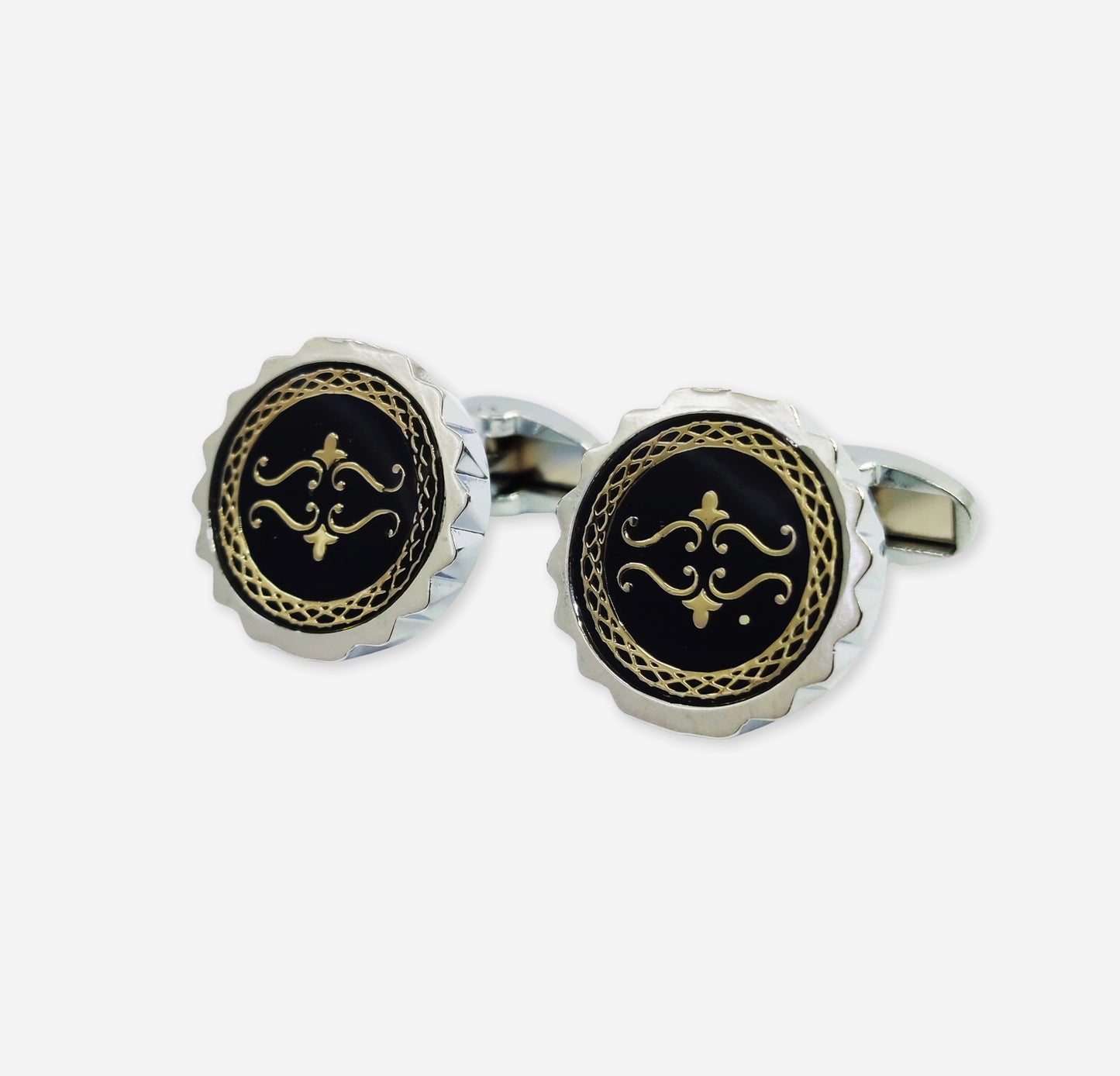 Royal Black & Golden Cufflinks