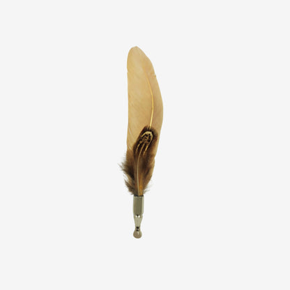 Brown Feather Lapel Pin