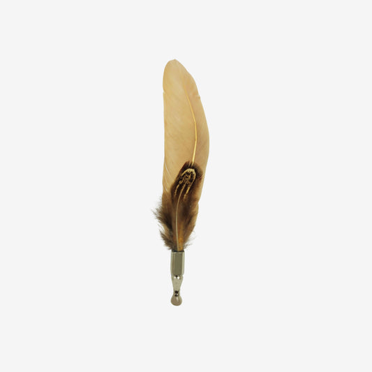 Brown Feather Lapel Pin