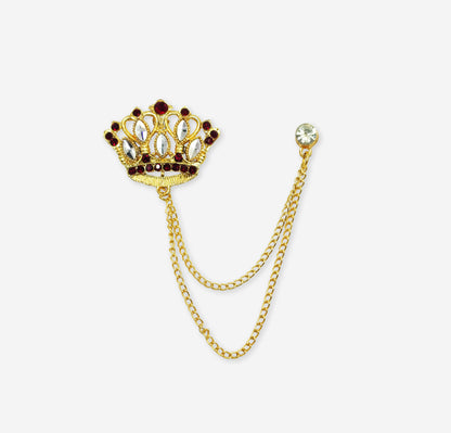Royal Crown with chain Lapel Pin