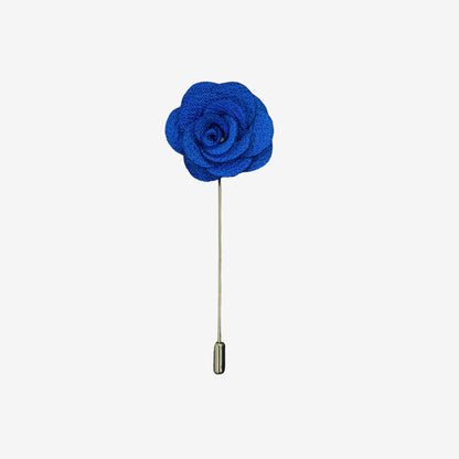 Royal Blue Rose Lapel Pin