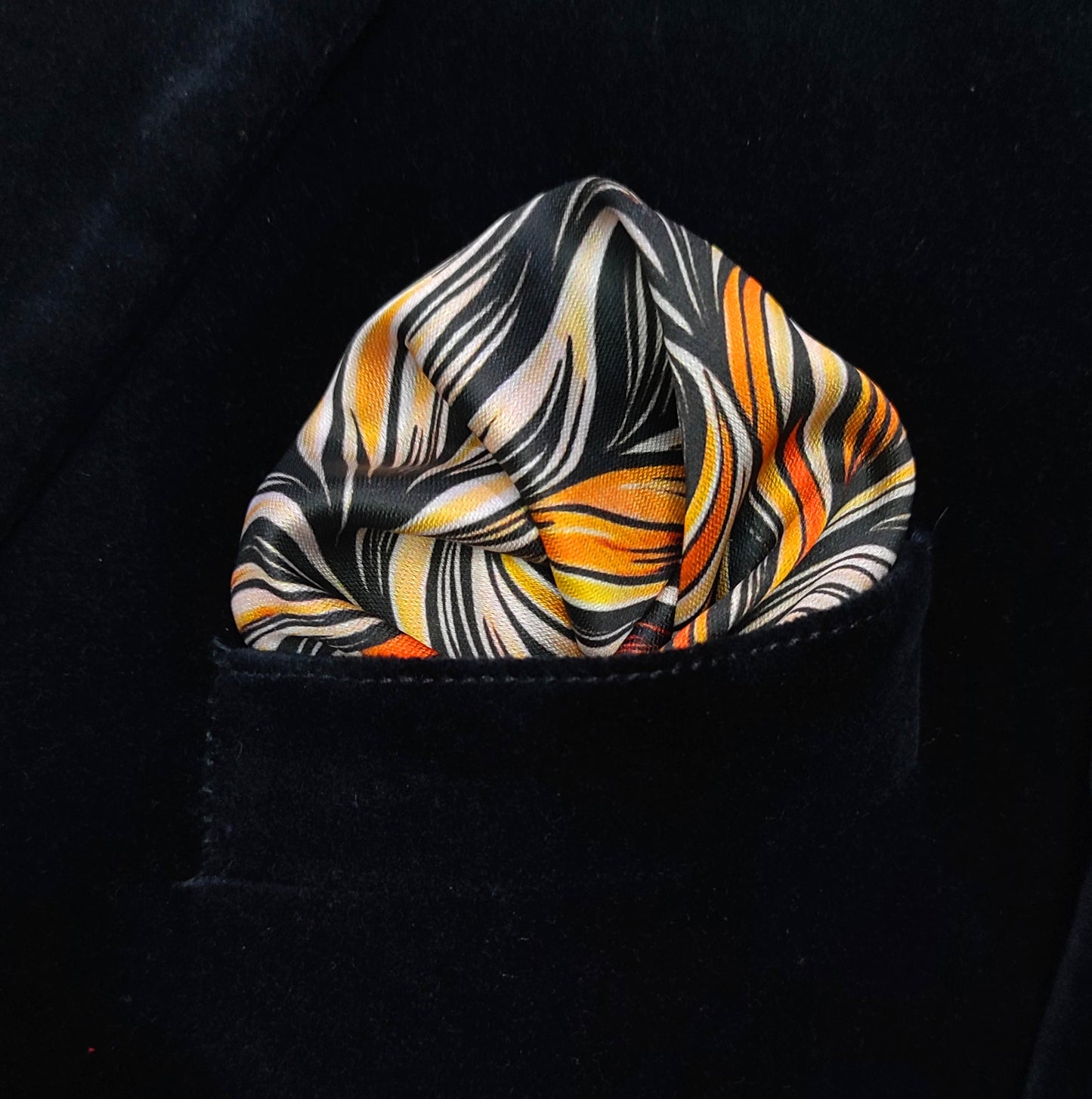 Golden Mirage-Silk Pocket Square for Men