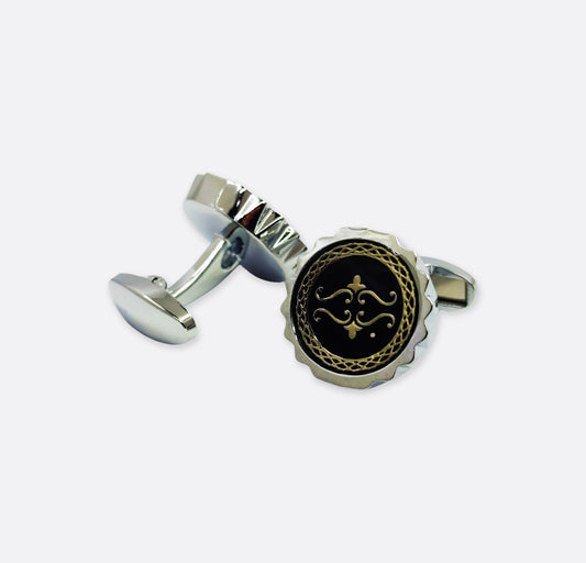 Royal Black & Golden Cufflinks