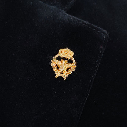 Golden Crowned Bee Lapel Pin