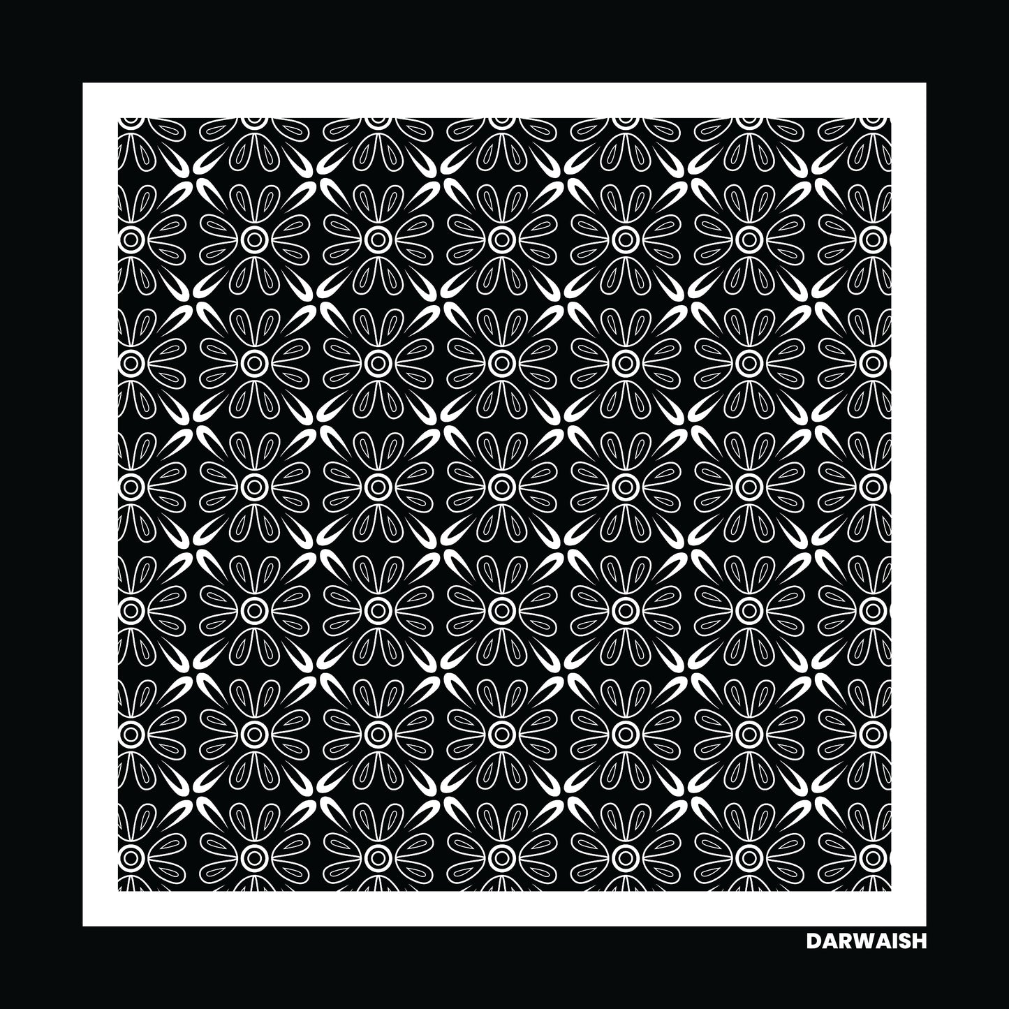 Floral Lattice Silk Pocket Square for Men