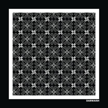 Floral Lattice Silk Pocket Square for Men