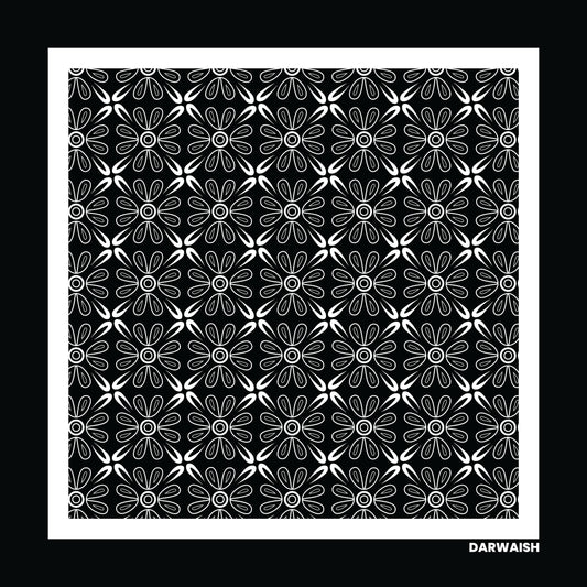 Floral Lattice Silk Pocket Square for Men