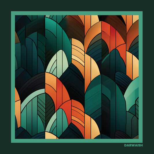 Emerald Mirage- Silk Pocket Square for Men