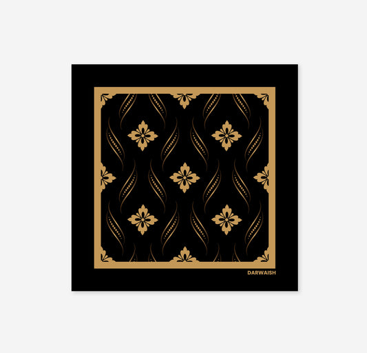 Midnight Majesty- Silk Pocket Square for Men