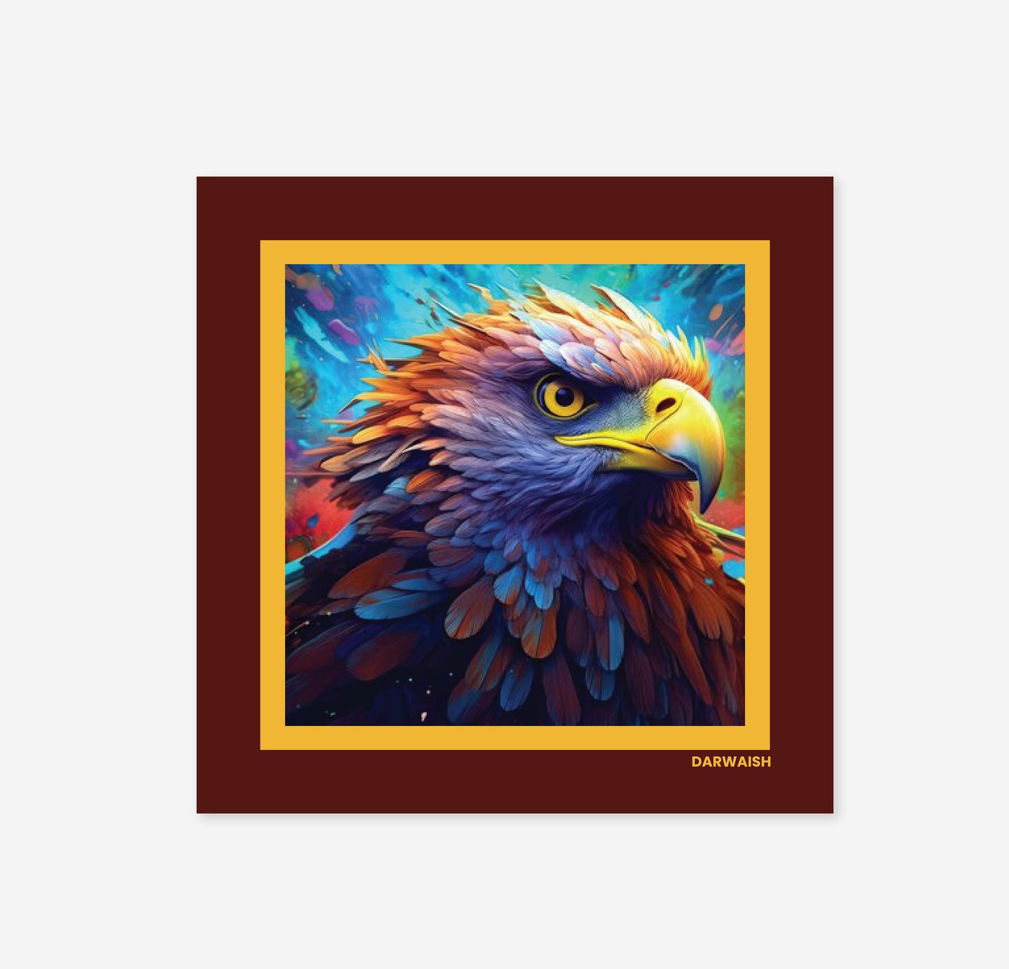 Fierce Eagle Art- Silk Pocket Square for Men