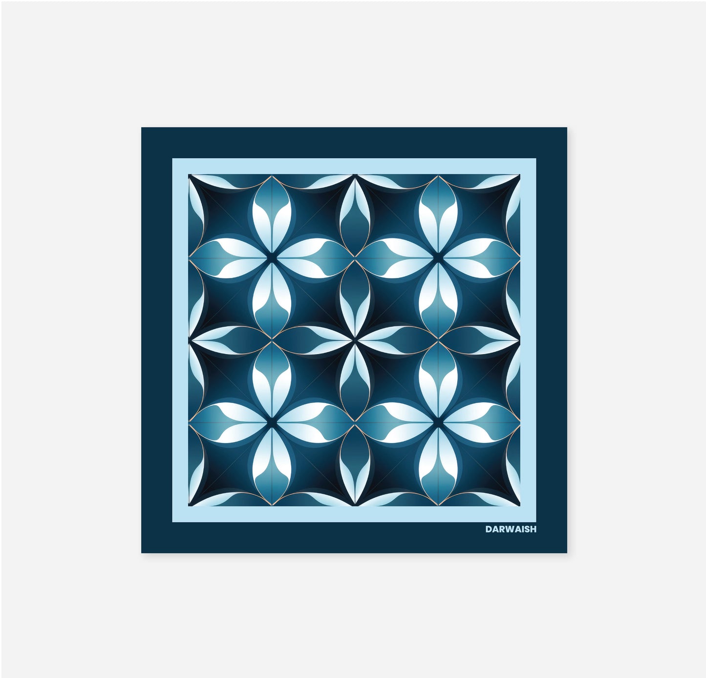 Nordic Bloom- Silk Pocket Square for Men