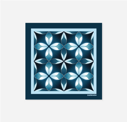Nordic Bloom- Silk Pocket Square for Men