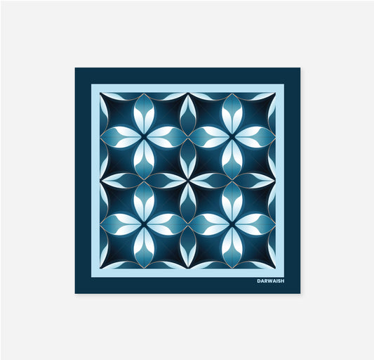 Nordic Bloom- Silk Pocket Square for Men