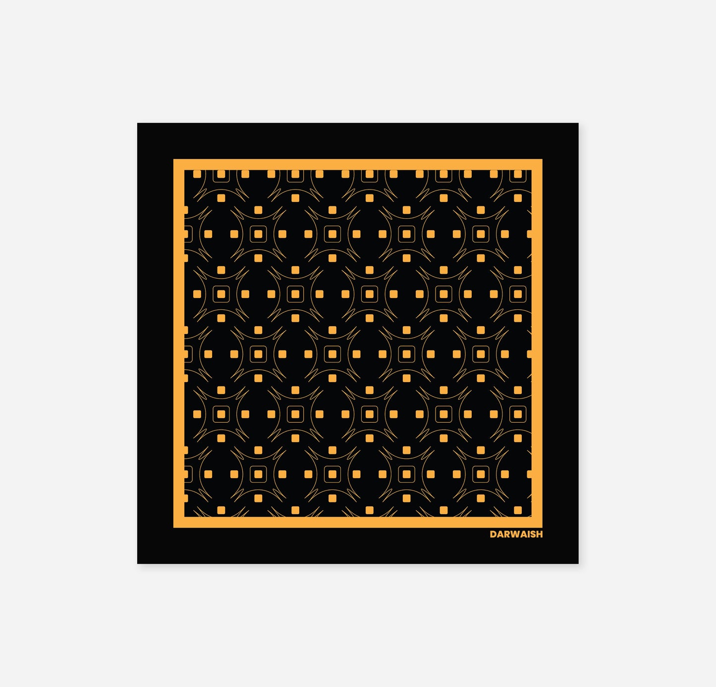 Obsidian Gold Silk Pocket Square for Men