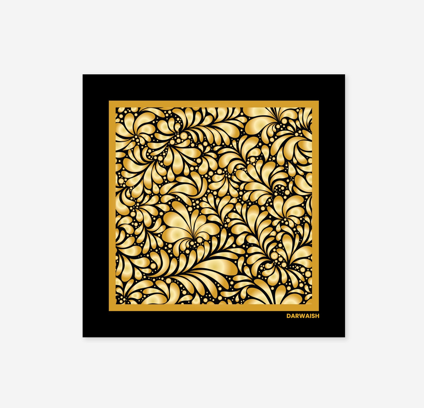 Golden Mirage-Silk Pocket Square for Men