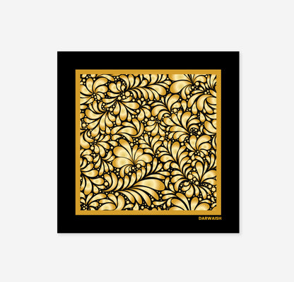 Golden Mirage-Silk Pocket Square for Men