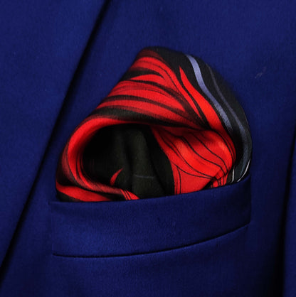 Inferno Elegance- Pocket Square for Men