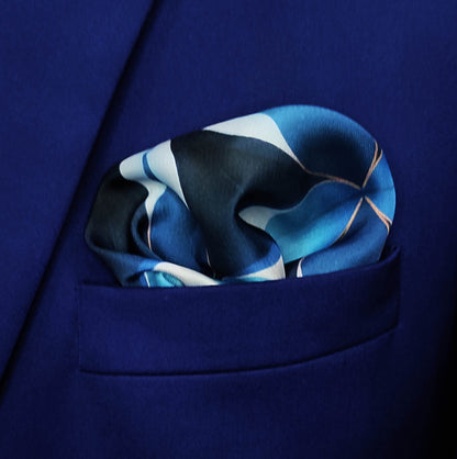 Nordic Bloom- Silk Pocket Square for Men