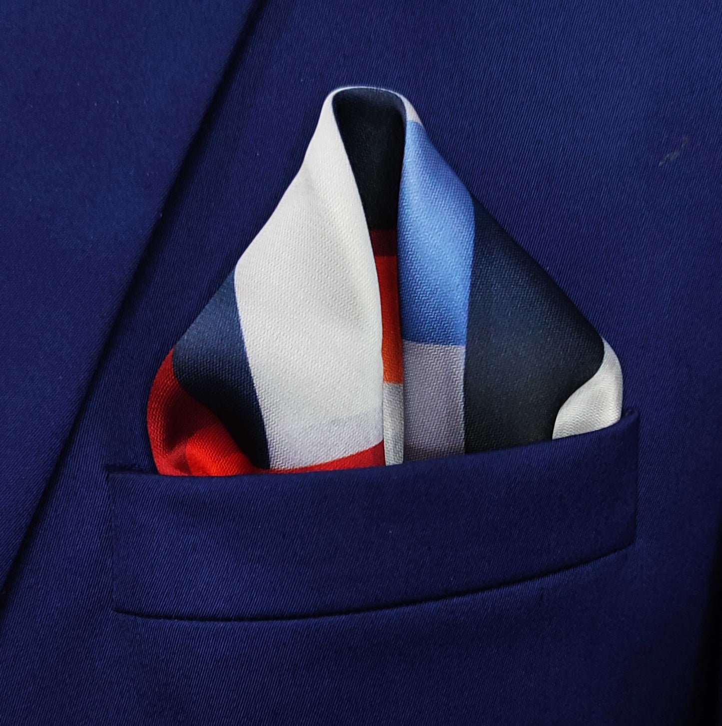 Crimson Weave- Silk Pocket Square for Men