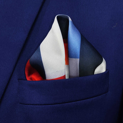 Crimson Weave- Silk Pocket Square for Men