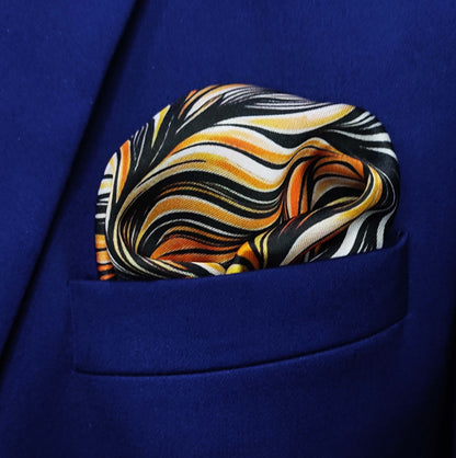 Golden Mirage-Silk Pocket Square for Men