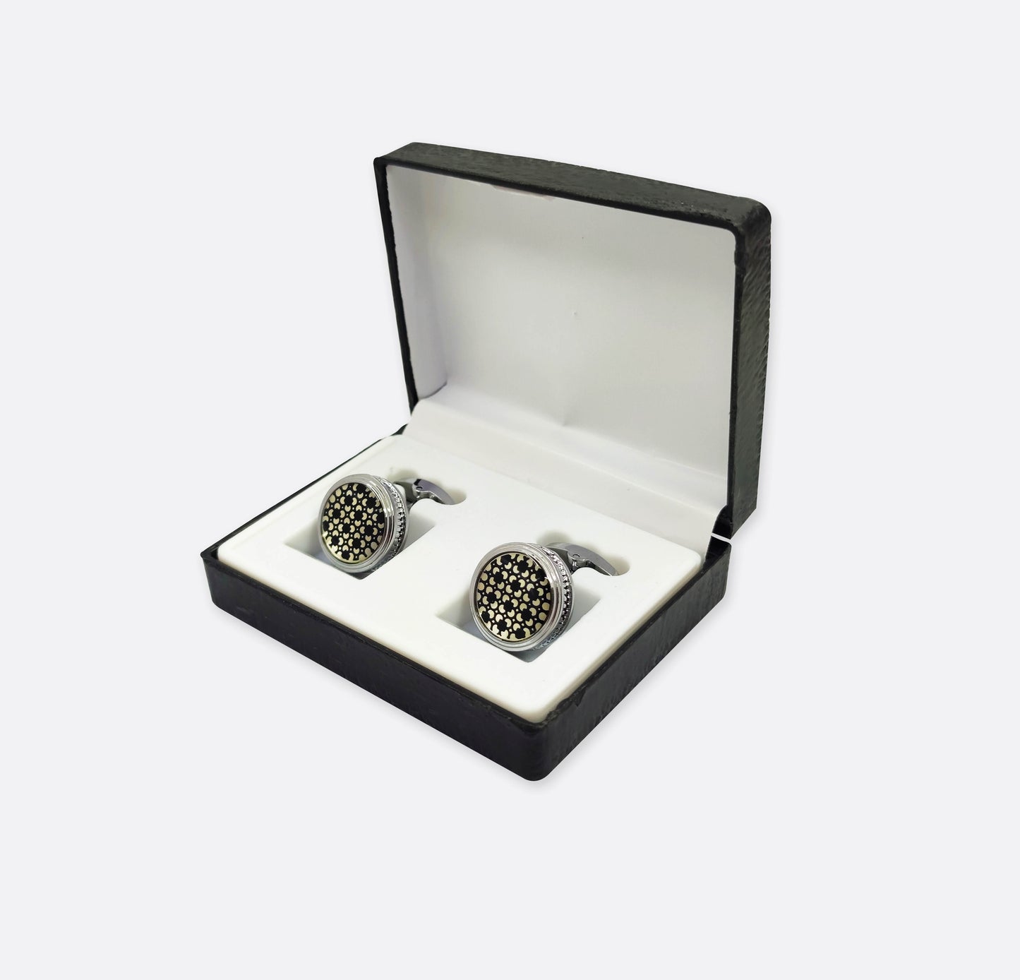 Shiny Black Designed Cufflinks
