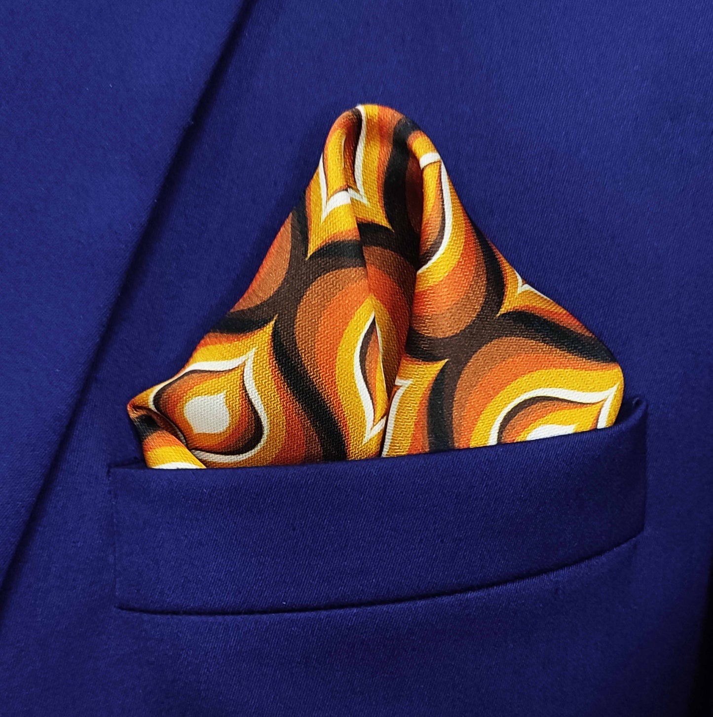 Golden Prism-Silk Pocket Square for Men