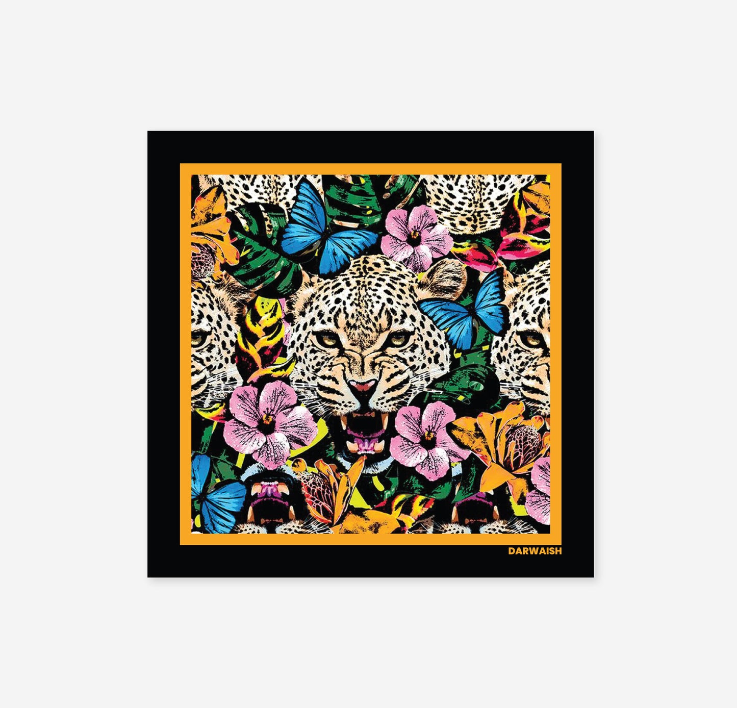 Leopard Luxe- Silk Pocket Square for Men