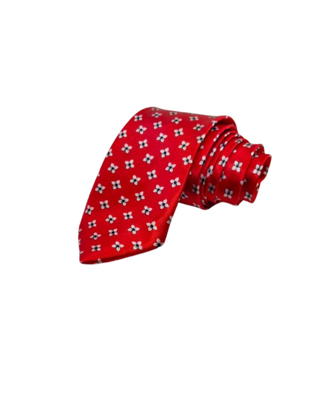Printed Red Tie