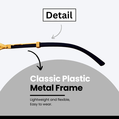 Durable Metal Frame Glasses - Lion Style