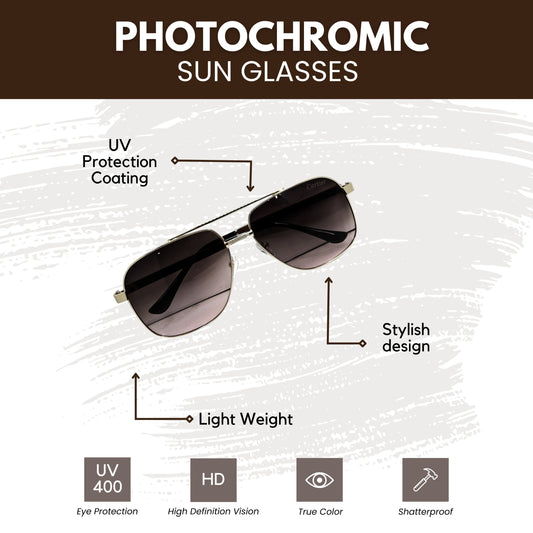 Durable Metal Frame Glasses - Purple Shades