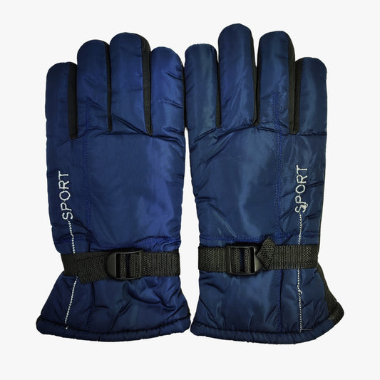 Sports Winter Gloves Synthetic Material - Blue