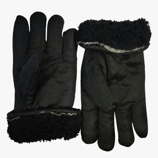 Sports Winter Gloves Synthetic Material - Black
