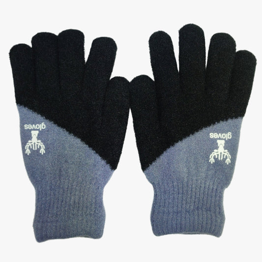 Sports Winter Gloves Synthetic Material - Grey & Black