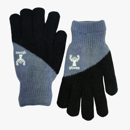 Sports Winter Gloves Synthetic Material - Grey & Black