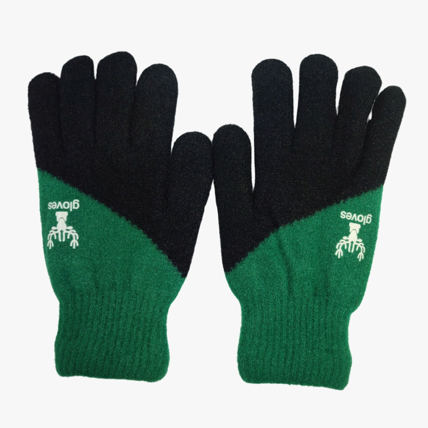 Sports Winter Gloves Synthetic Material - Black & Green