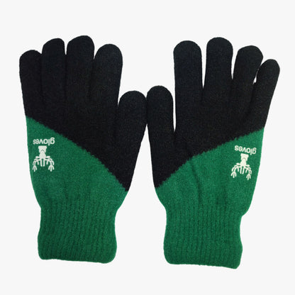 Sports Winter Gloves Synthetic Material - Black & Green