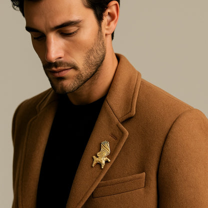 Antique Falcon Lapel Pin