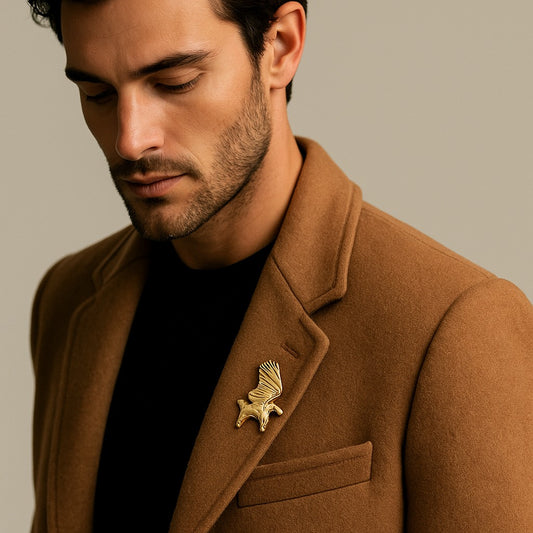 Antique Falcon Lapel Pin