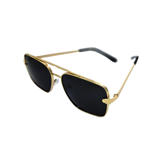 Durable Metal Frame Glasses - Black & Gold