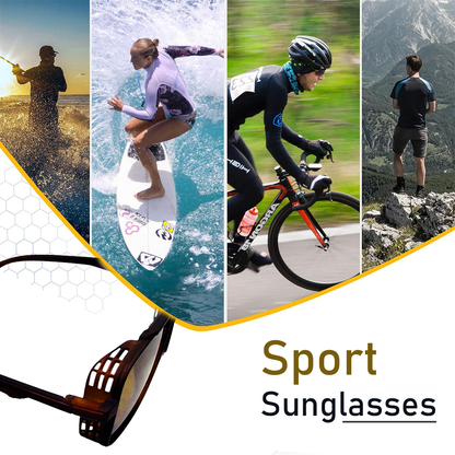 Durable Metal Frame Glasses - Brown Shades